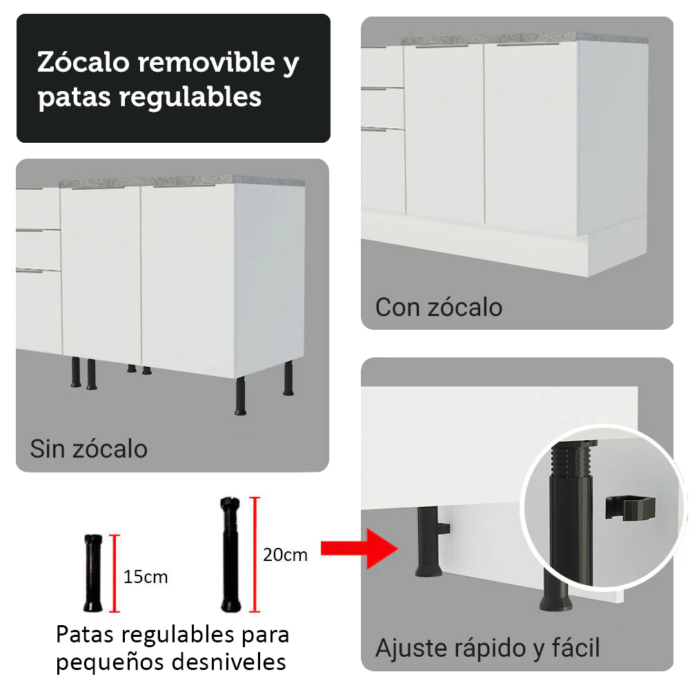 Combo completo de Cocina con Cristalero 270 cm Madesa Stella BB 11 - Image 9