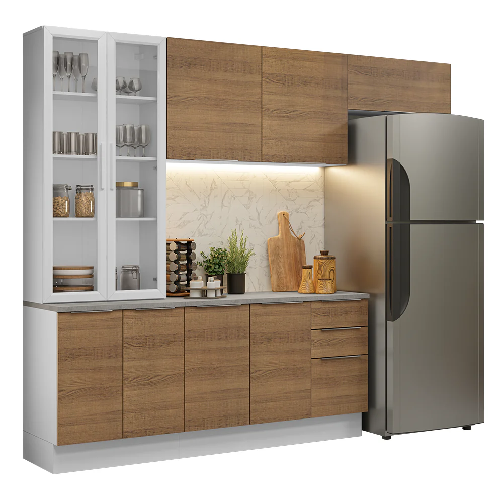 Combo completo de Cocina con Cristalero 270 cm Madesa Stella BM 01 - Image 3