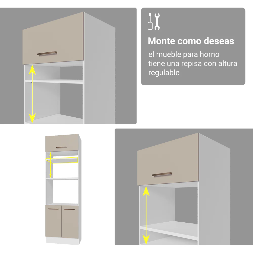 Combo completo de Cocina con Cristalero 340 cm Madesa Agata BC 01 - Image 9