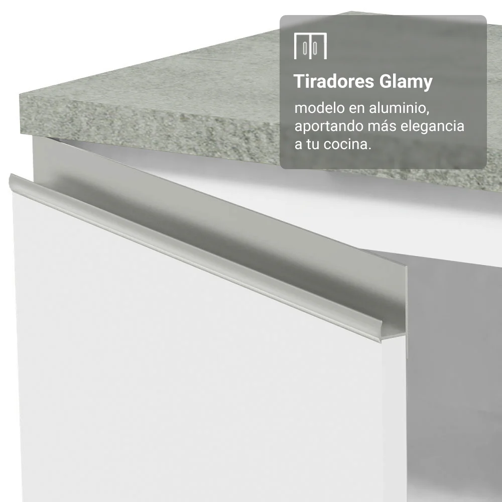 Combo completo de Cocina con Cristalero 340 cm Madesa Glamy BB 01 - Image 5