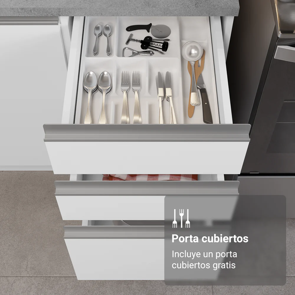 Combo completo de Cocina con Cristalero 340 cm Madesa Glamy BB 01 - Image 7