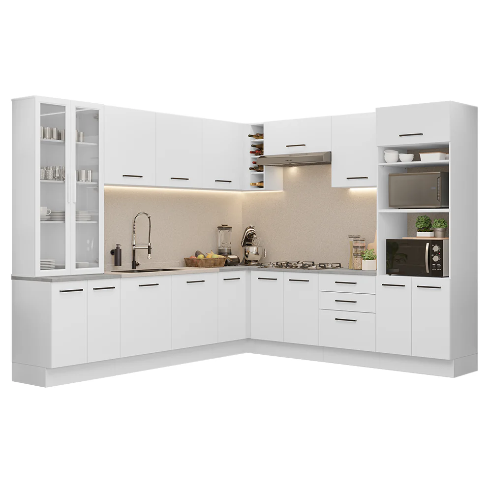 Combo completo de Cocina Esquinera con Cristalero 549 cm Madesa Agata BB 01 - Image 3