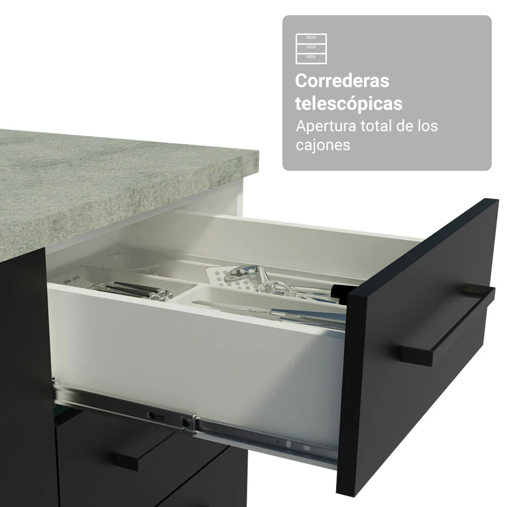 Combo completo de Cocina con Cristalero Madesa Agata BN 01 - Image 6