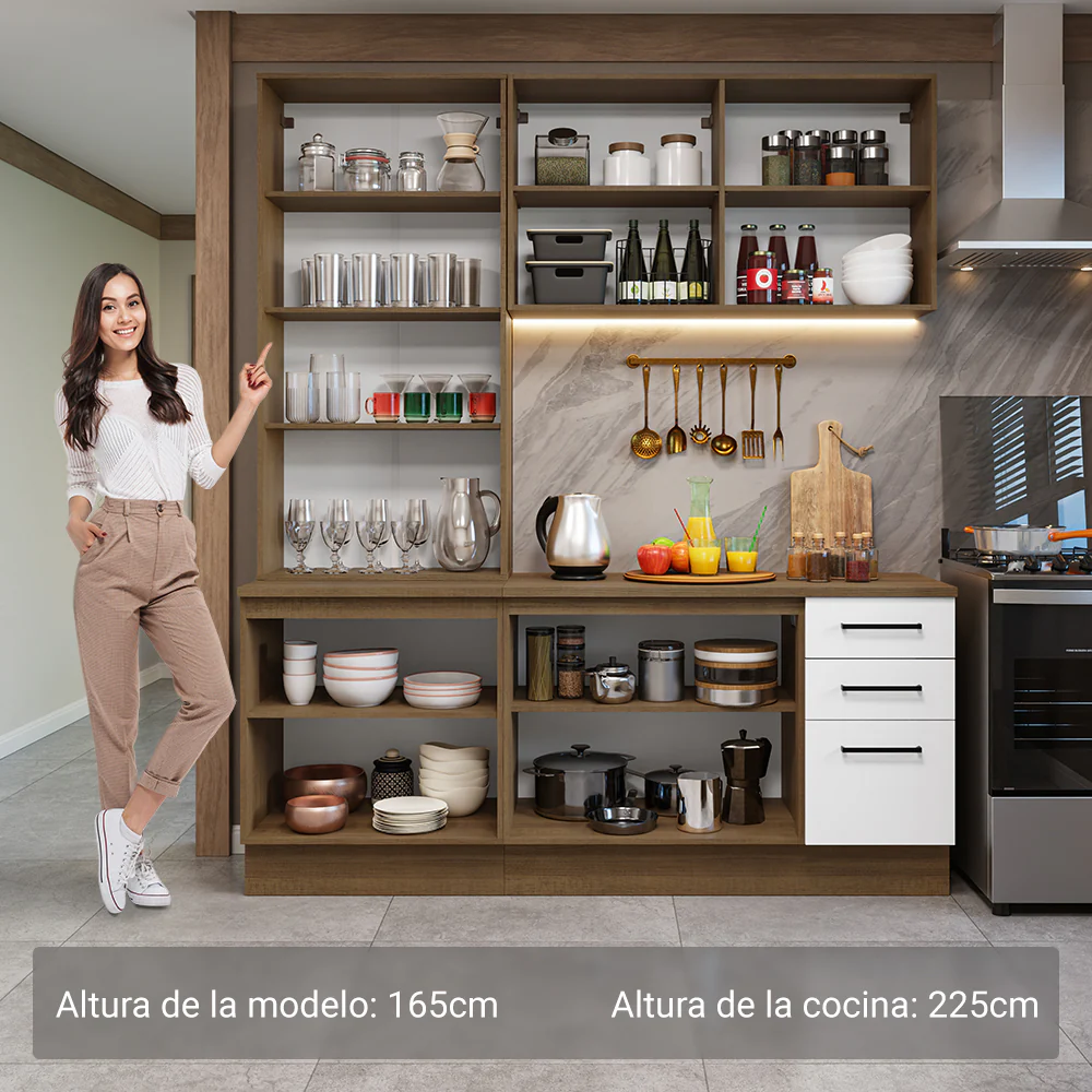 Combo de Cocina con Cristalero Madesa Agata MB - Image 4