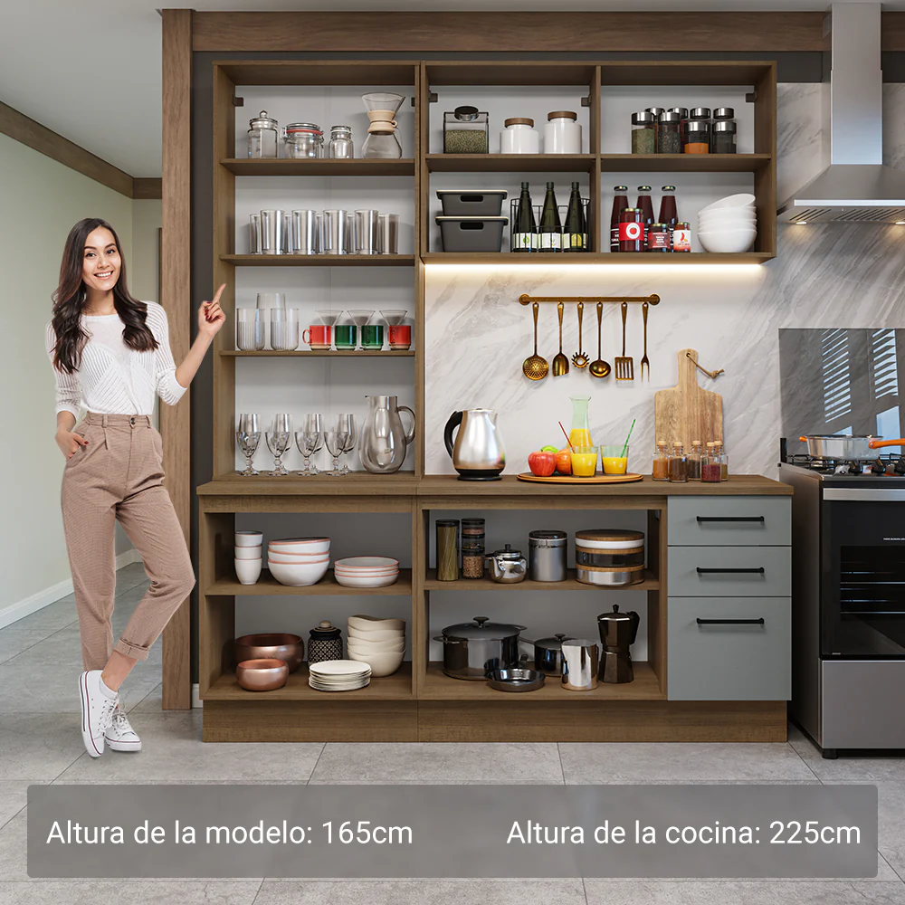 Combo completo de Cocina con Cristalero Madesa Agata MG - Image 4