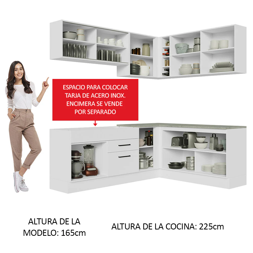 Combo completo de Cocina Esquinera 389cm Agata Madesa 01 - Image 4