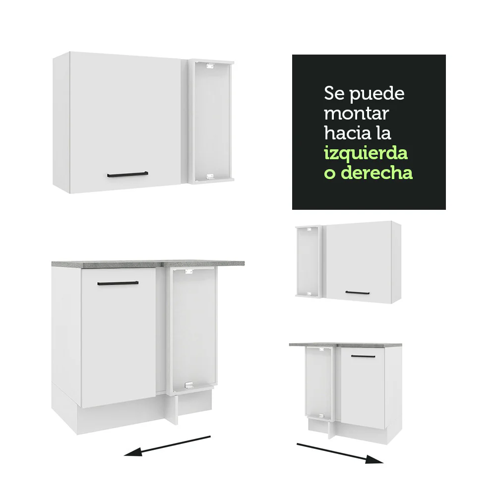 Combo completo de Cocina Esquinera 399cm Agata Madesa 01 Blanco - Image 9