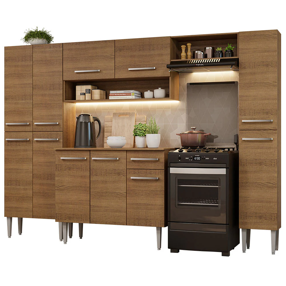 Combo completo de Cocina Emilly Hit 261cm Marrón - Image 3