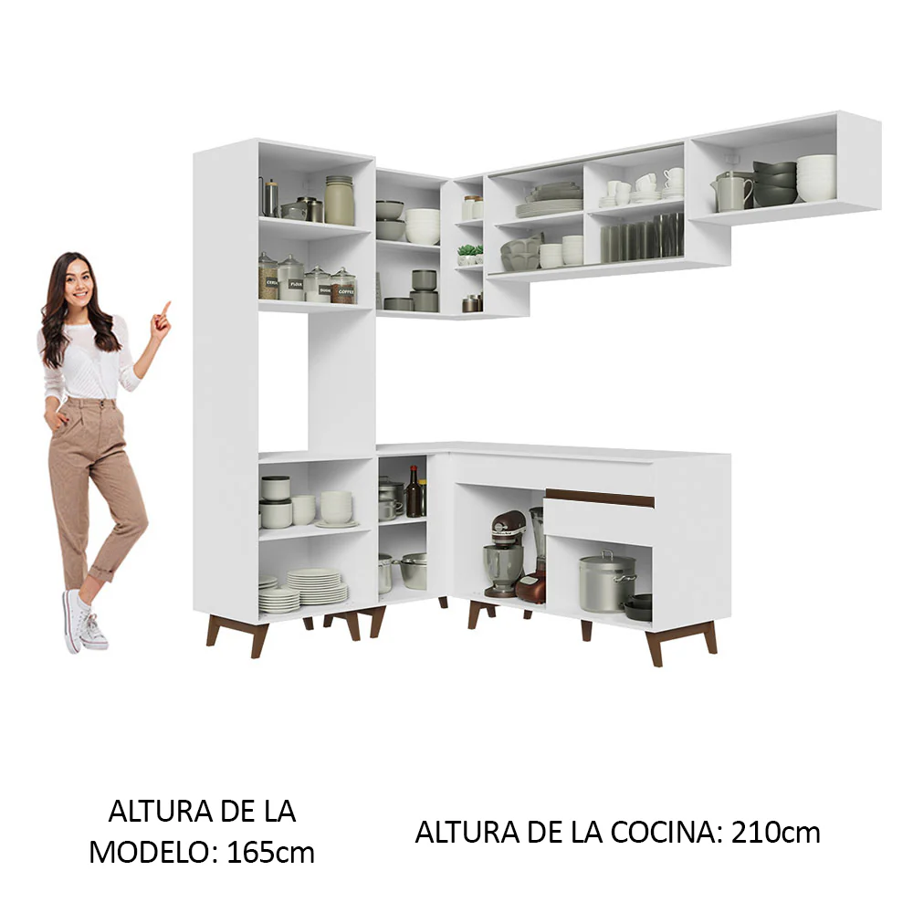 Combo completo de Cocina Esquinera 392cm Blanco Reims 03 - Image 7