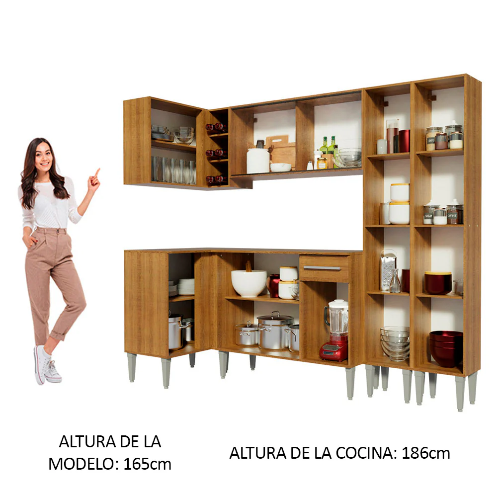 Combo completo de Cocina Esquinera 293cm Emilly Line Madesa 06 - Image 5
