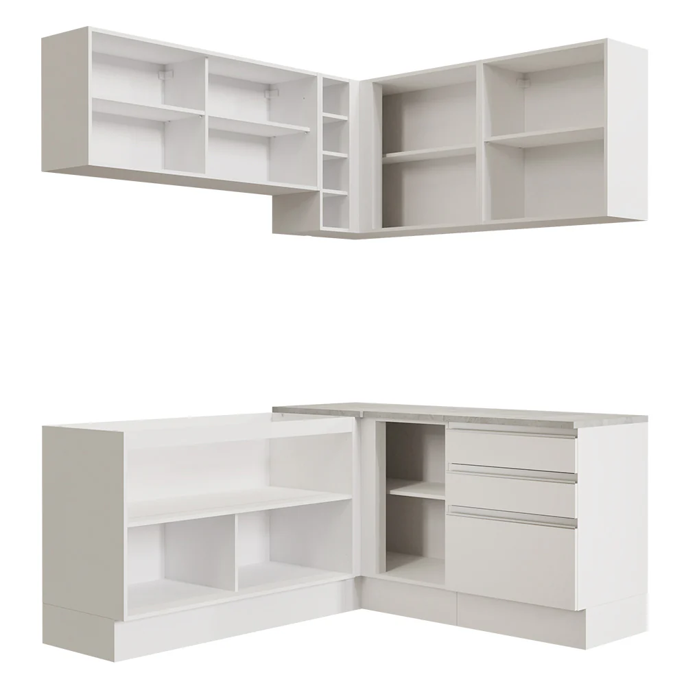 Combo completo de Cocina Esquinera 329cm Glamy Madesa 02 Blanco - Image 11