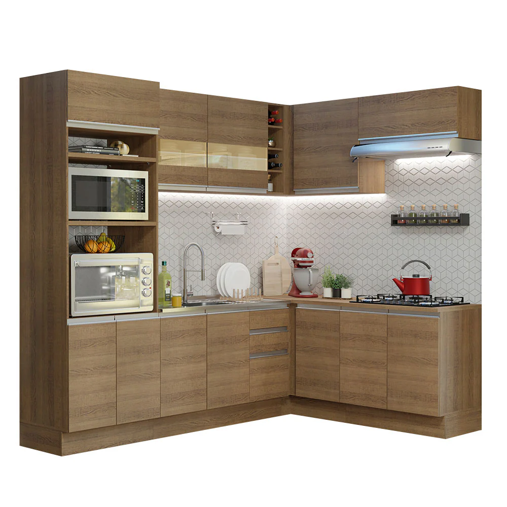 Combo completo de Cocina Esquinera 419cm Marrón Glamy Madesa 01 - Image 2