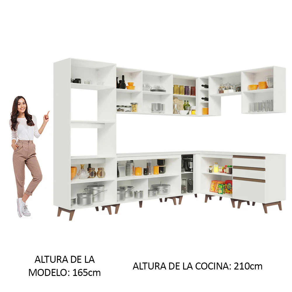 Combo completo de Cocina Esquinera 462cm Reims Blanco 01 - Image 5