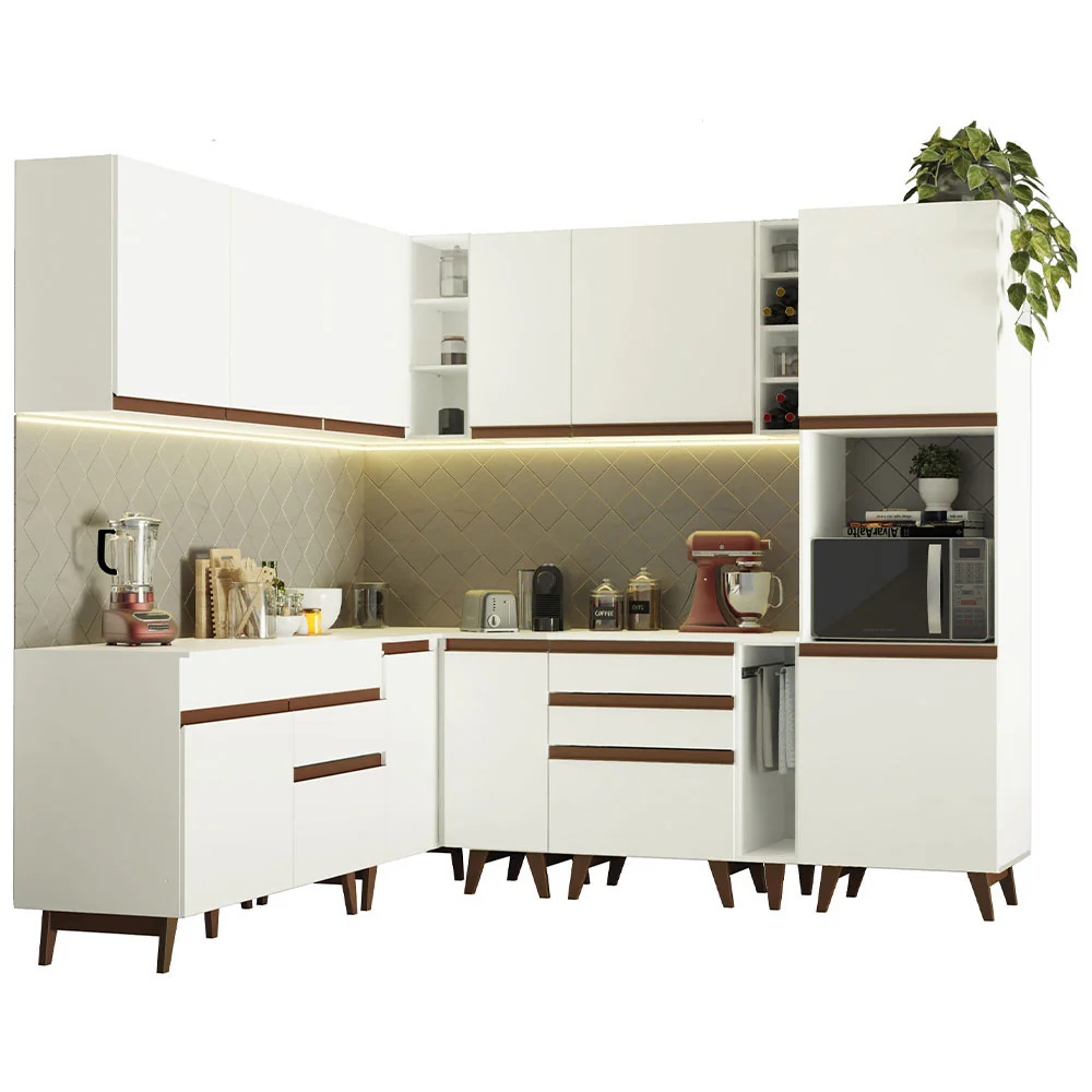 Combo completo de Cocina Esquinero 437cm Blanco Reims Madesa 01 - Image 2