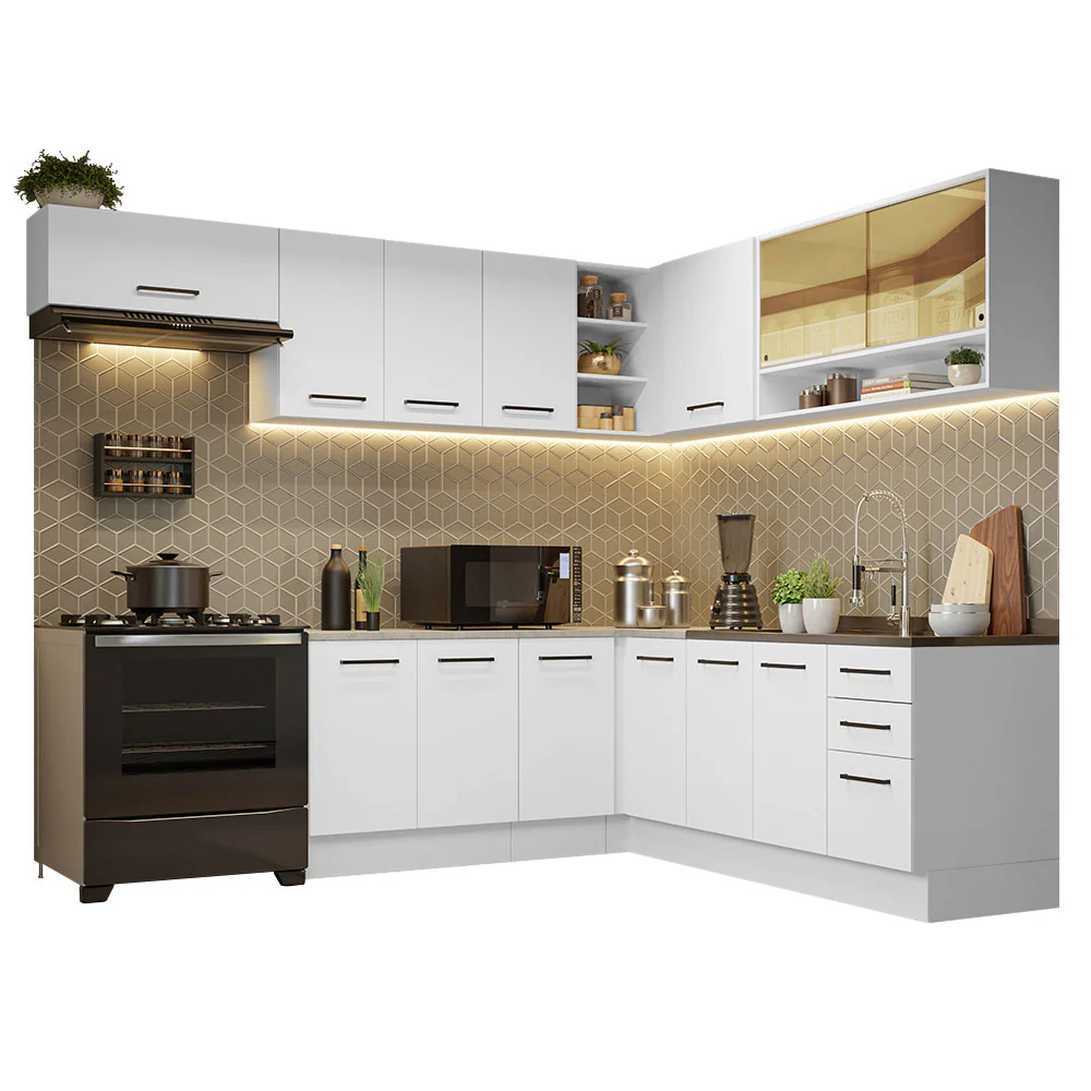 Combo completo de Cocina Esquinero 486cm Blanco 60cm de Profundidad Agata Madesa 01 - Image 2