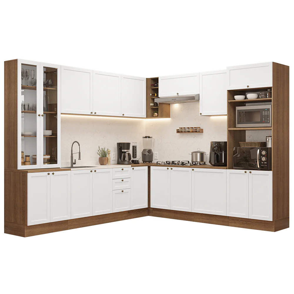 Combo completo de Cocina Esquinero 549 cm Marrón/Blanco Vik Madesa 01 - Image 3