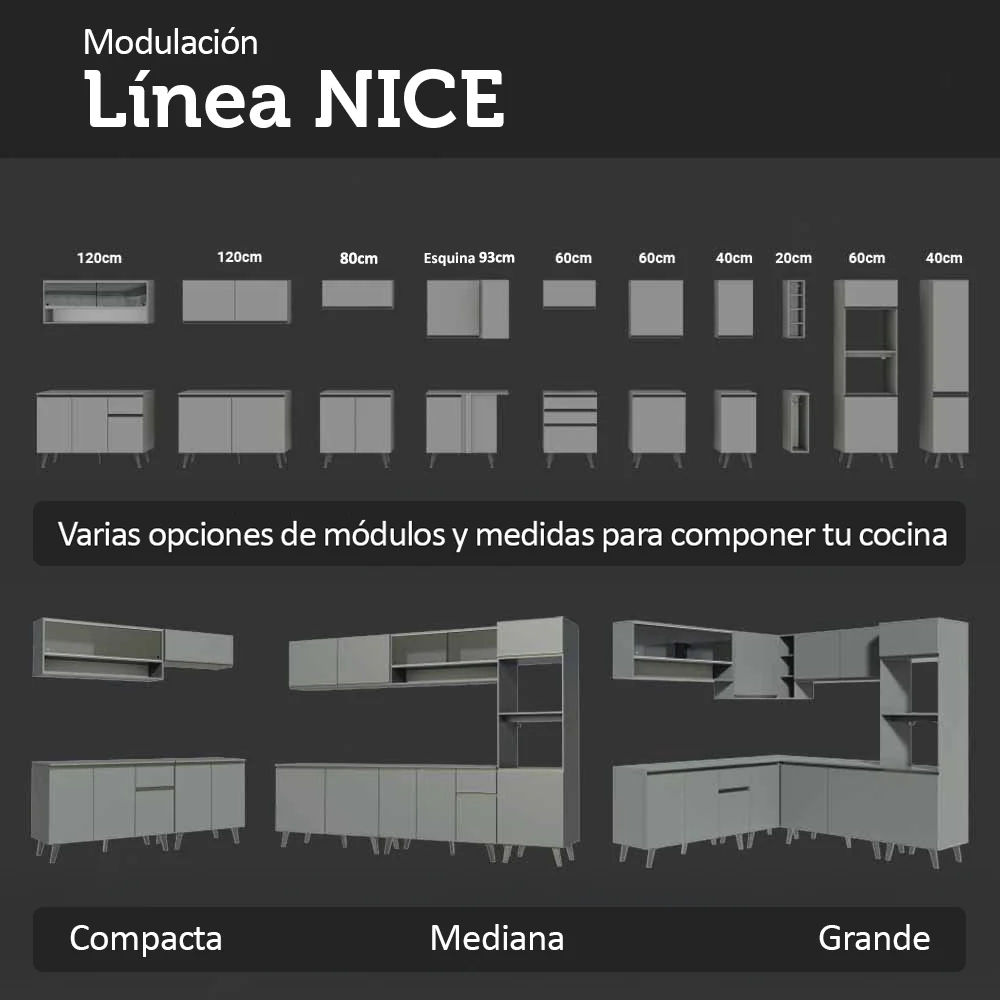 Combo Completo de Cocina Flotante 300 cm Gris Nice Madesa 06 - Image 10
