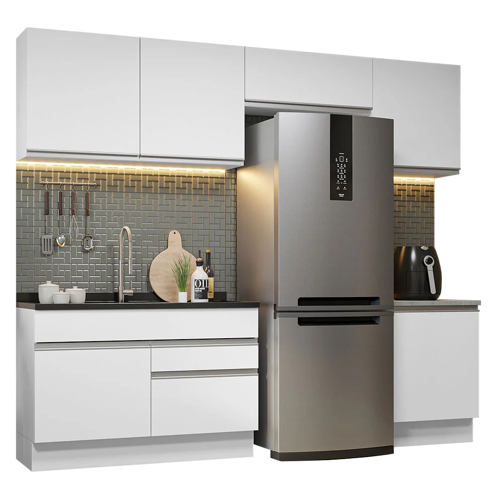 Combo completo de Cocina Glamy Madesa 260cm - Blanco - Image 3