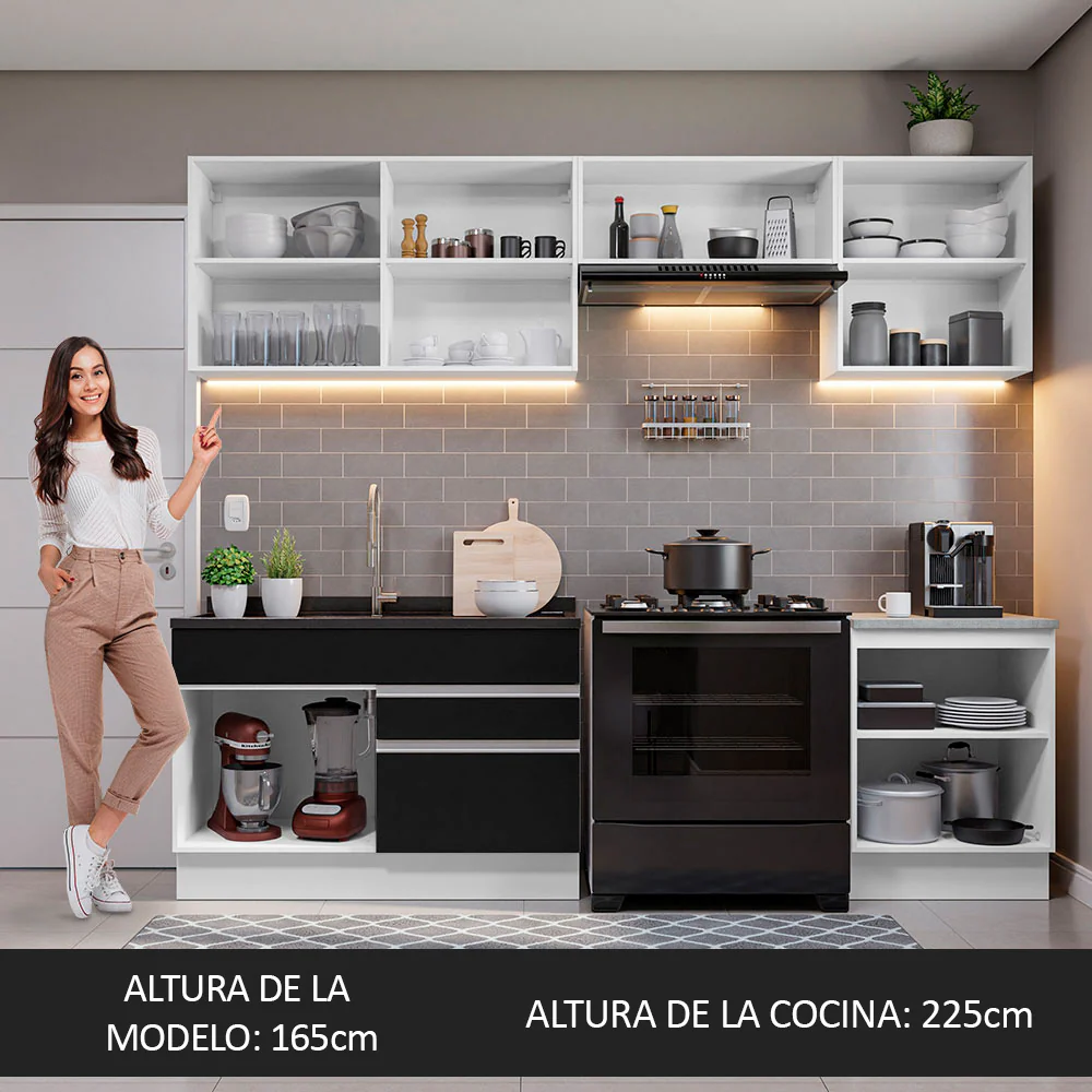 Combo completo de Cocina Glamy Madesa 260cm BN 04 - Image 4
