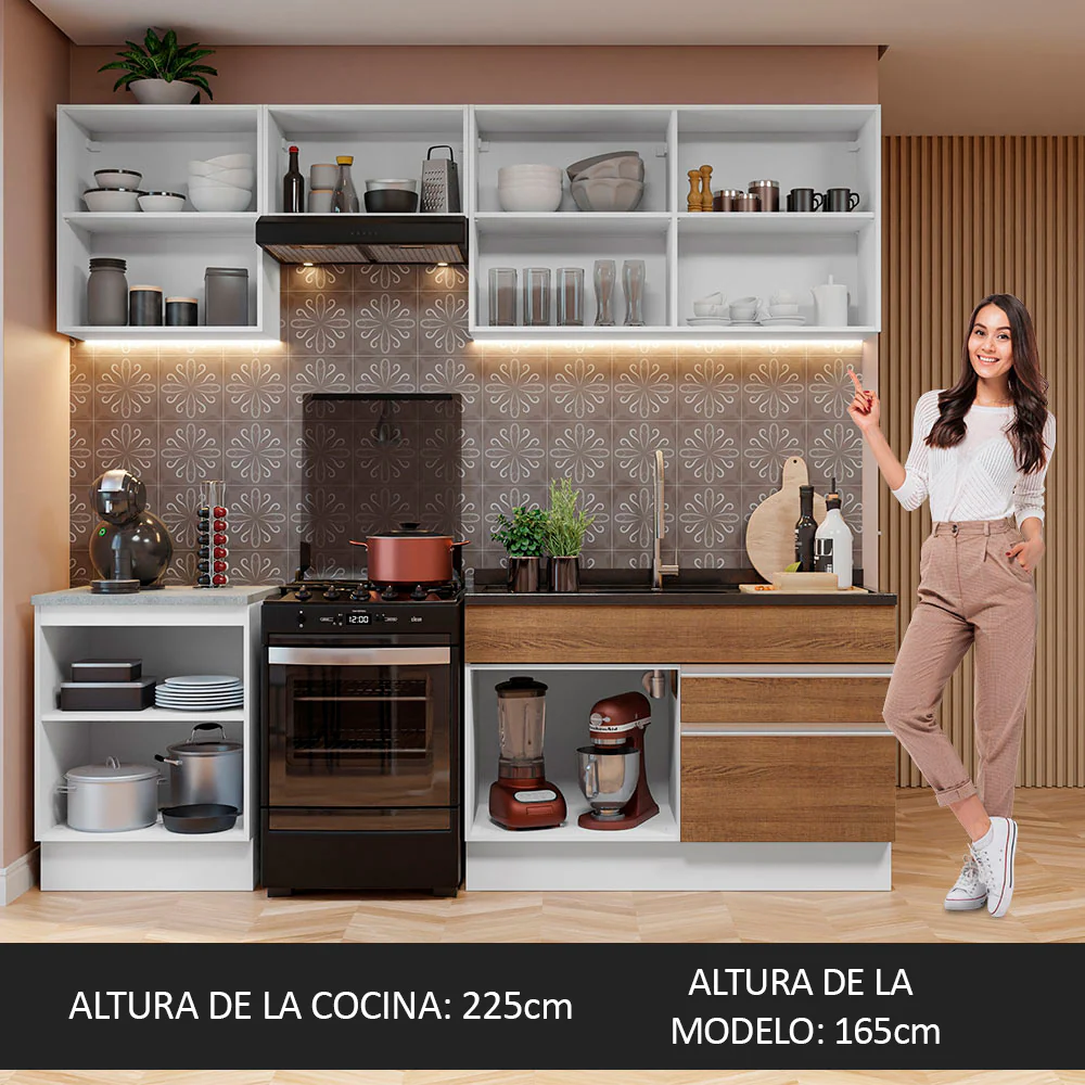 Combo completo de Cocina Madesa 08 Glamy 240cm - Image 5