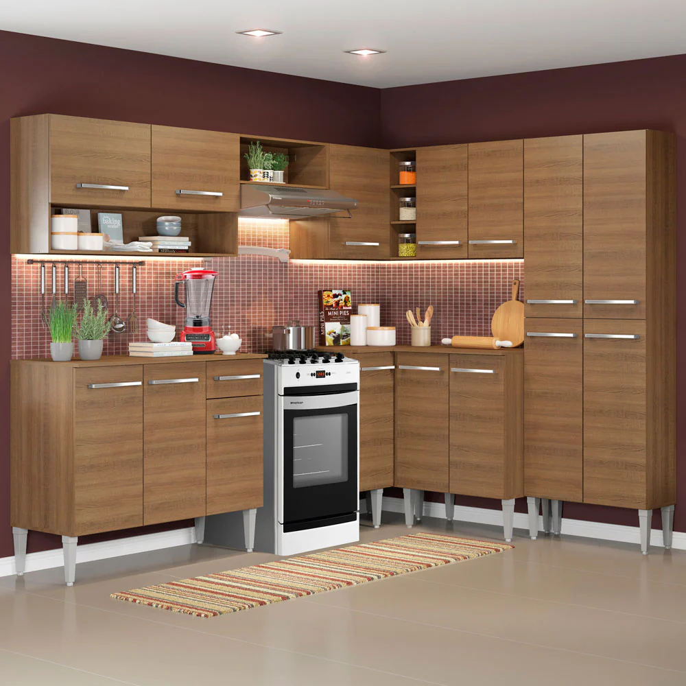 Combo completo de Cocina Esquinera Madesa 417cm Emilly Ice 01