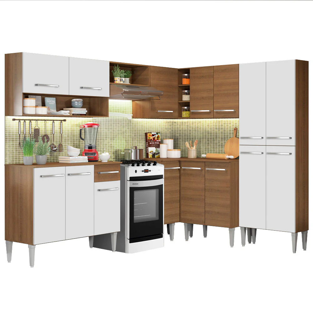 Combo completo de Cocina Esquinera Madesa 417cm Emilly Ice 01 - Image 3