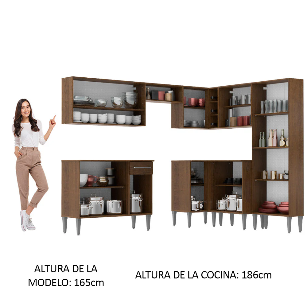Combo completo de Cocina Esquinera Madesa 417cm Emilly Ice 01 - Image 5