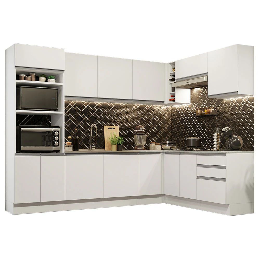 Combo completo de Cocina Esquinera Madesa 479cm Glamy 01 - Blanco - Image 3