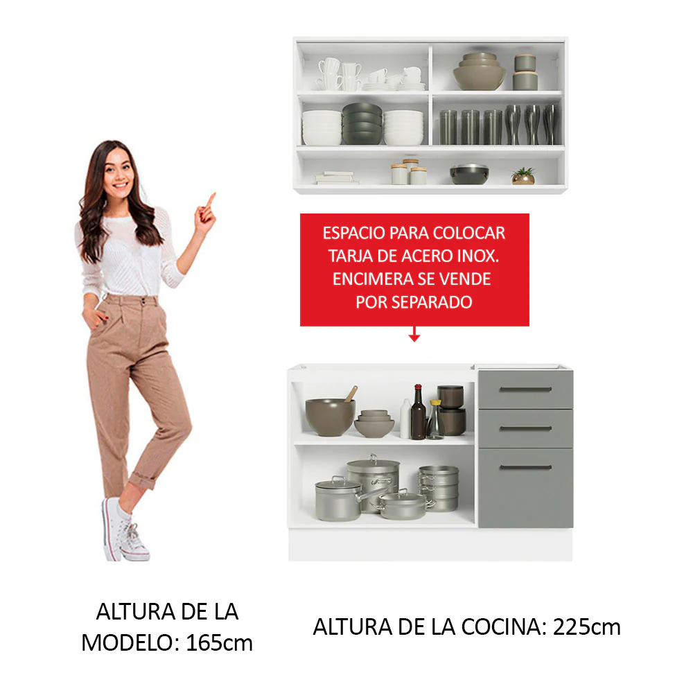 Combo de Cocina Madesa Agata 120cm BG 02 - Image 4