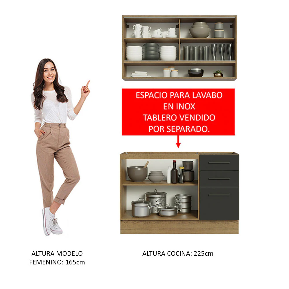 Combo de Cocina Madesa Agata 120cm MN 02 - Image 4