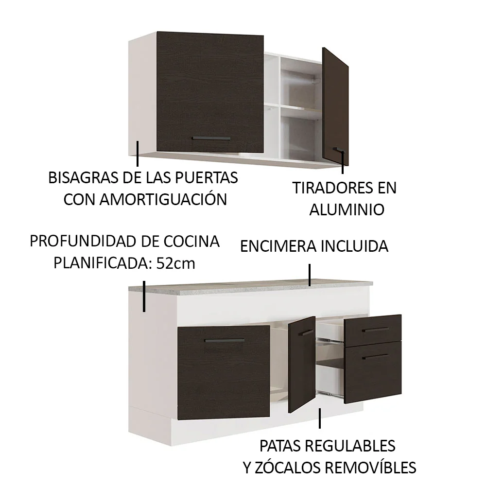 Combo de Cocina Madesa Agata 150cm BN 01 - Image 6