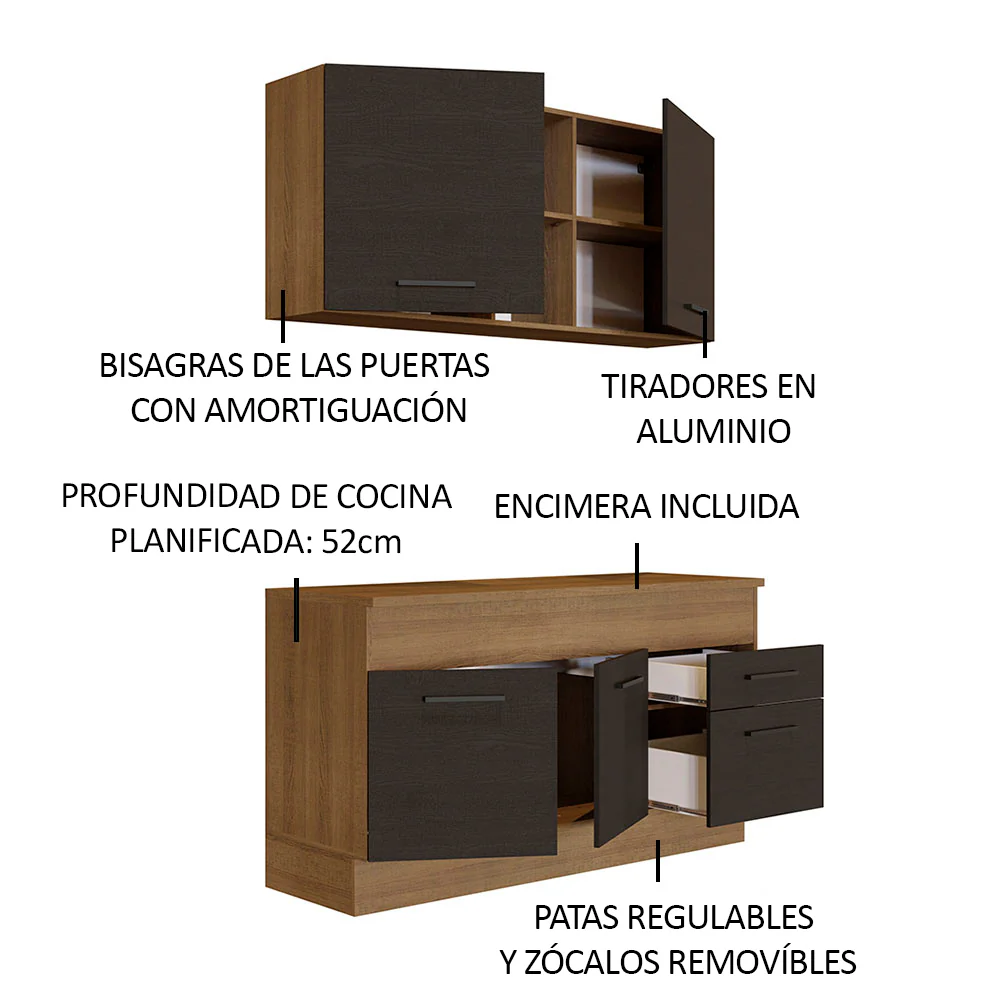 Combo de Cocina Madesa Agata 150cm MN 01 - Image 5