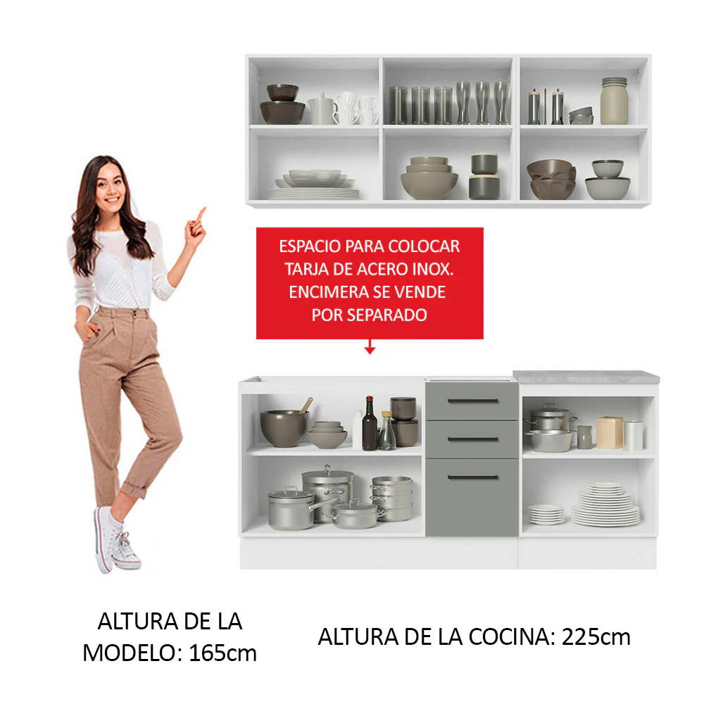 Combo de Cocina Madesa Agata 180cm BG 01 - Image 4