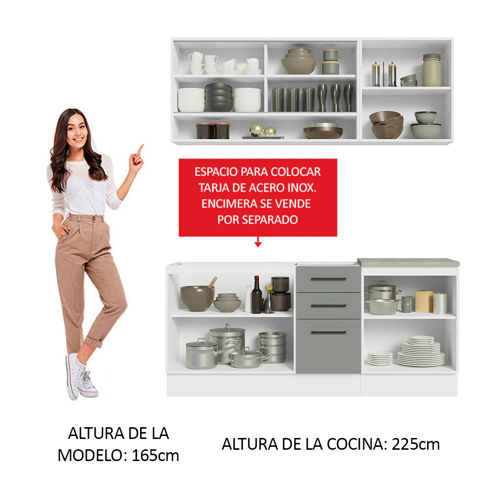 Combo de Cocina Madesa Agata 180cm BG 02 - Image 4