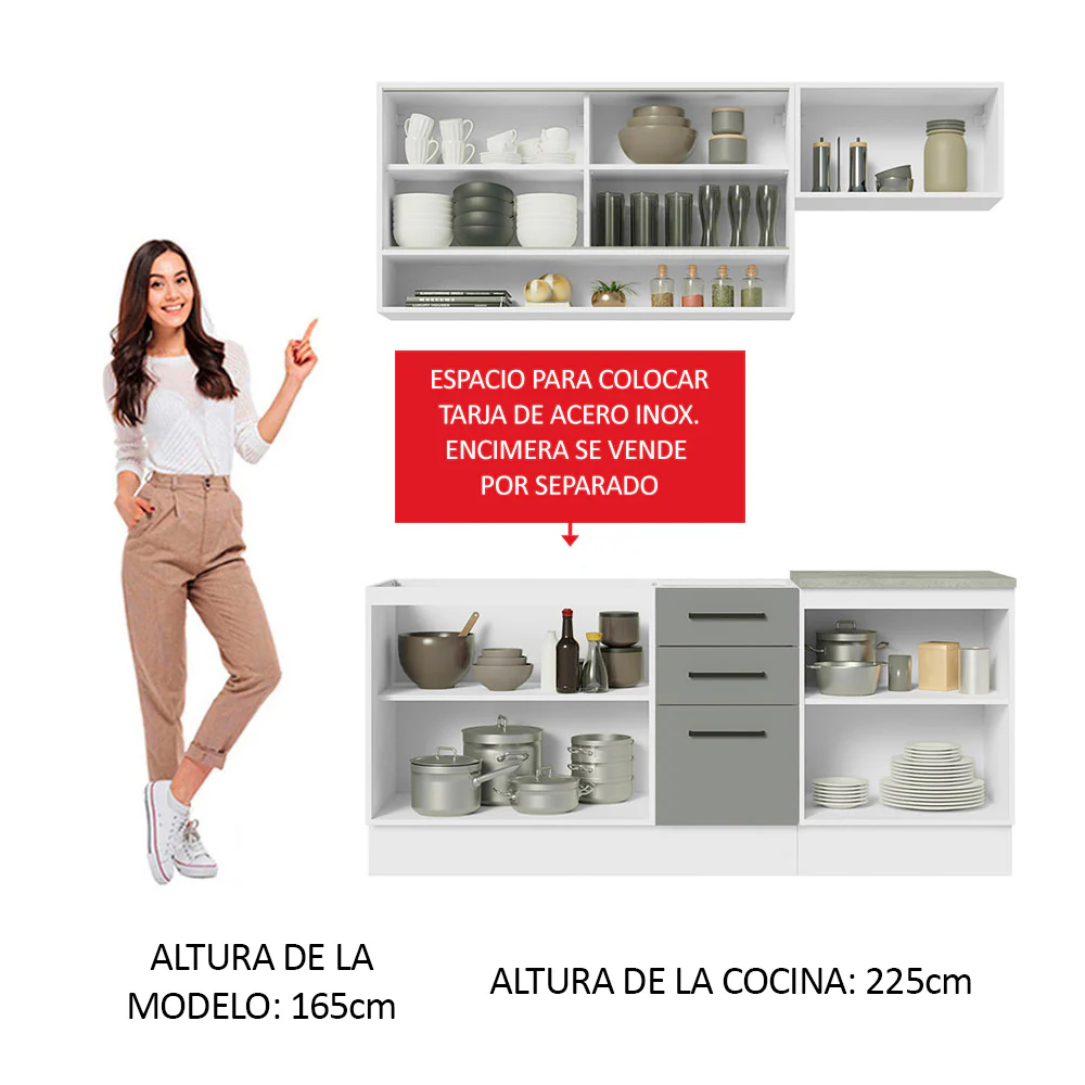 Combo de Cocina Madesa Agata 180cm BG - Image 4