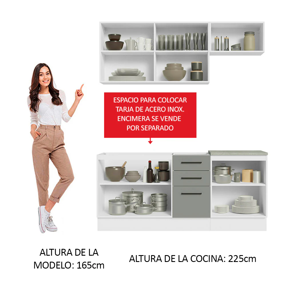 Combo de Cocina Madesa Agata 180cm BG - Image 4