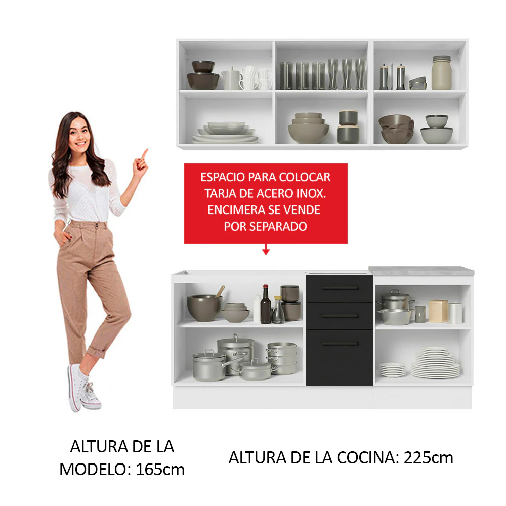 Combo de Cocina Madesa Agata 180cm BN 01 - Image 4