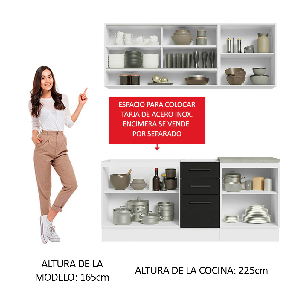Combo de Cocina Madesa Agata 180cm BN 02 - Image 4