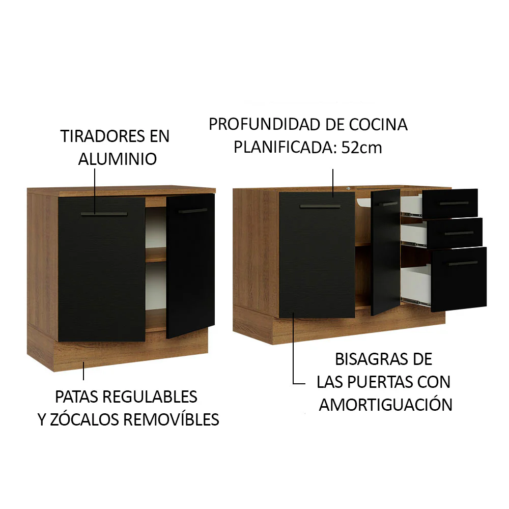 Combo de Cocina Madesa Agata 200cm MN 01 - Image 5