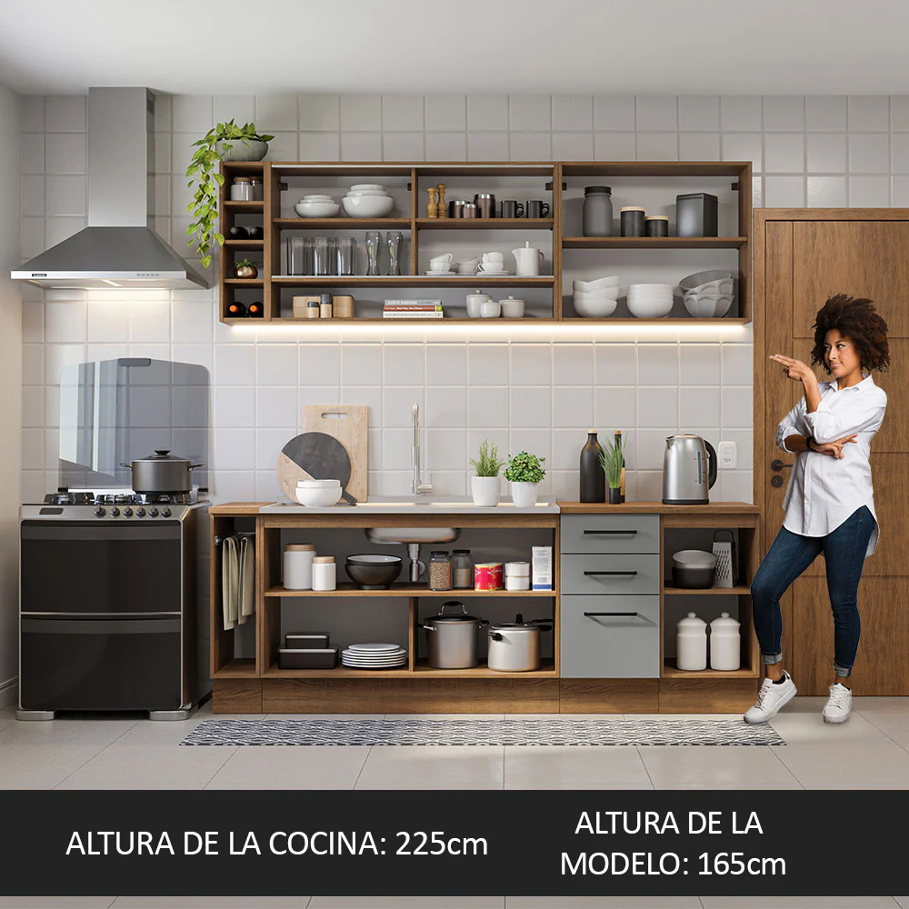 Combo completo de Cocina Madesa Agata 220cm BC 01 - Image 4