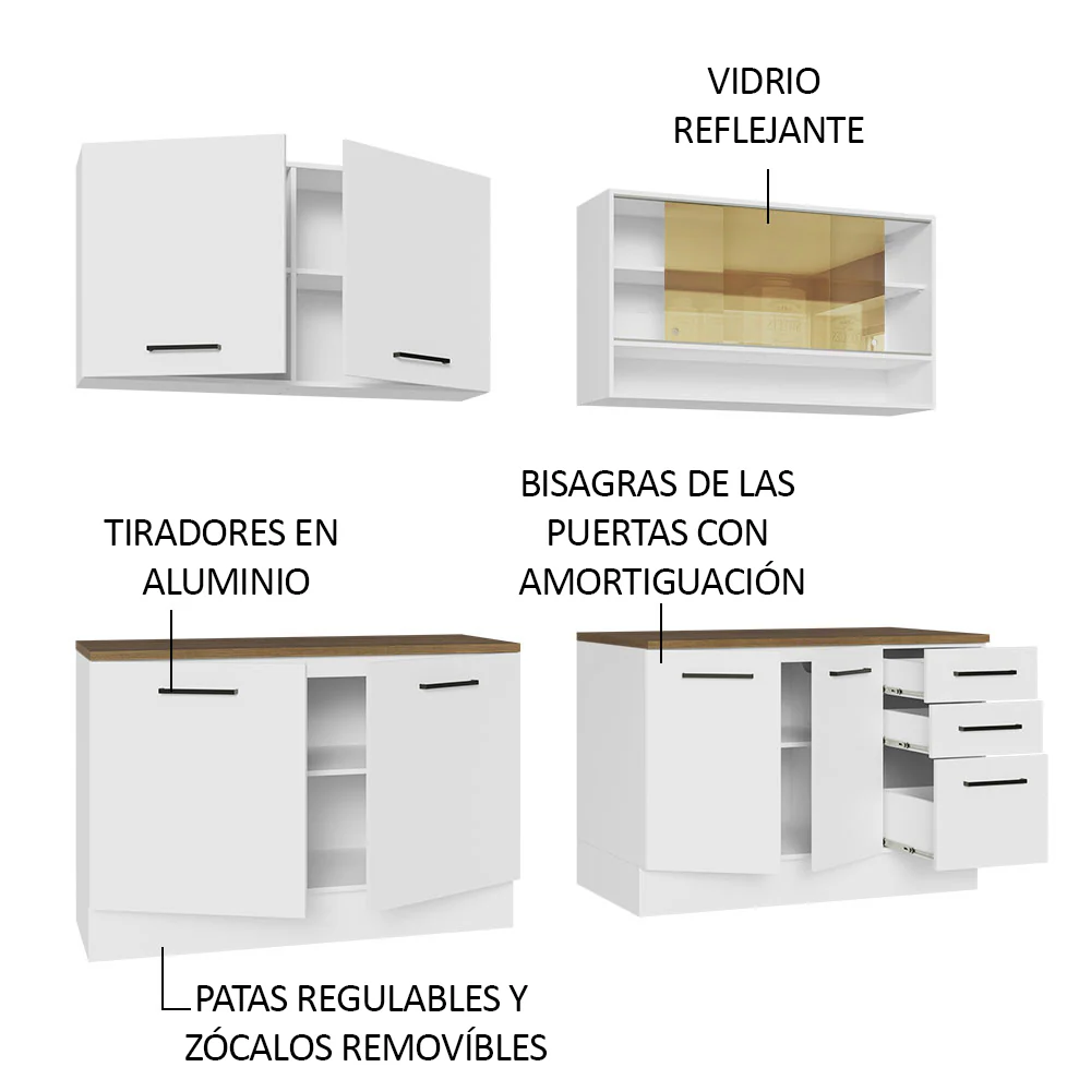 Combo completo de Cocina Madesa Agata 240cm BM 03 - Image 4