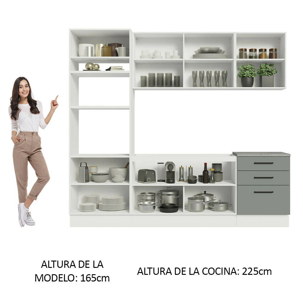 Combo completo de Cocina Madesa Agata 250cm BG 01 - Image 4