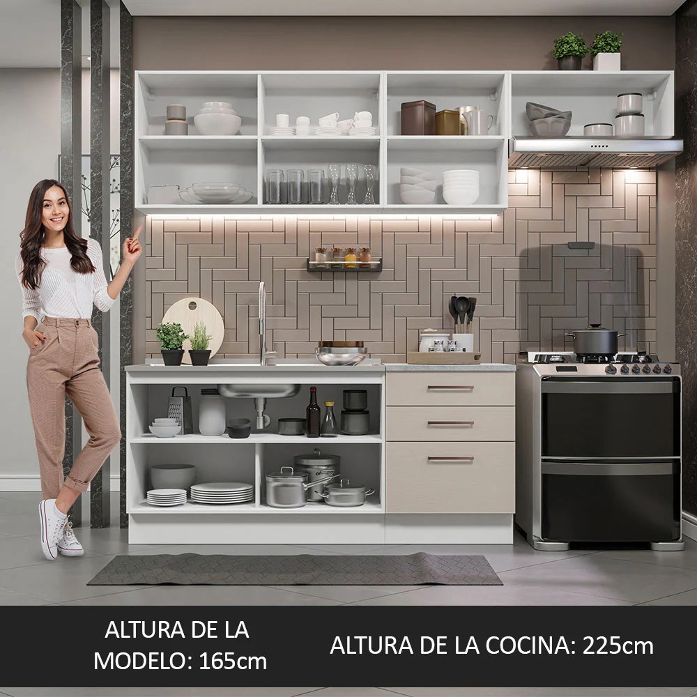 Combo completo de Cocina Madesa Agata 260cm BC 02 - Image 4