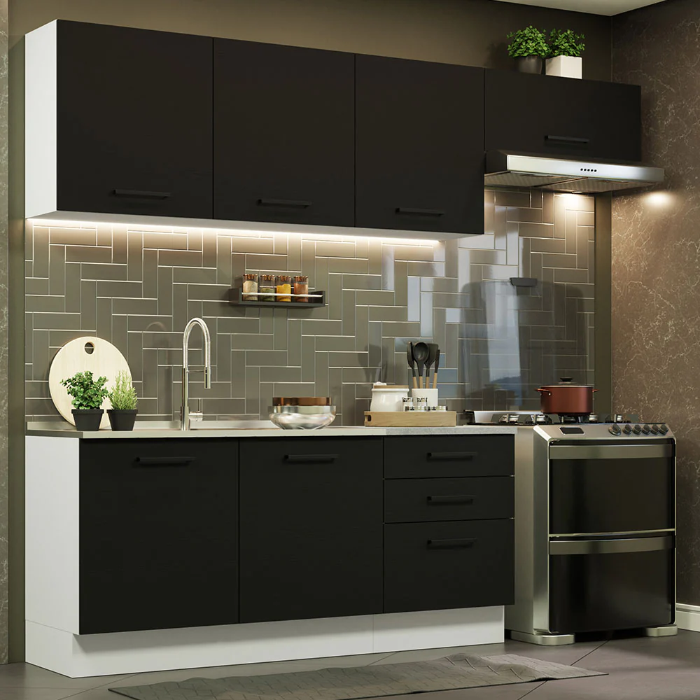 Combo completo de Cocina Madesa Agata 260cm BN 02