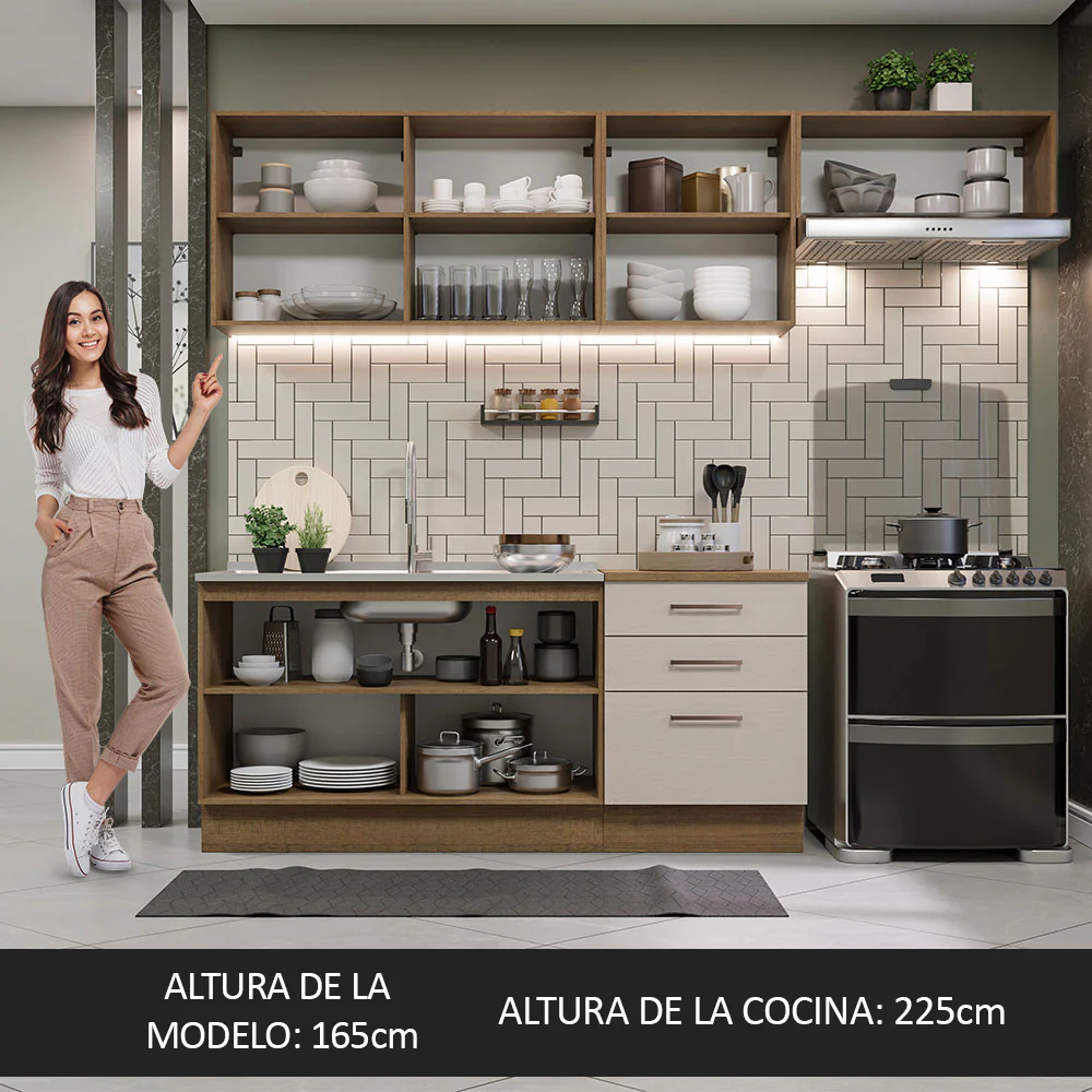 Combo completo de Cocina Madesa Agata 260cm MC 02 - Image 4