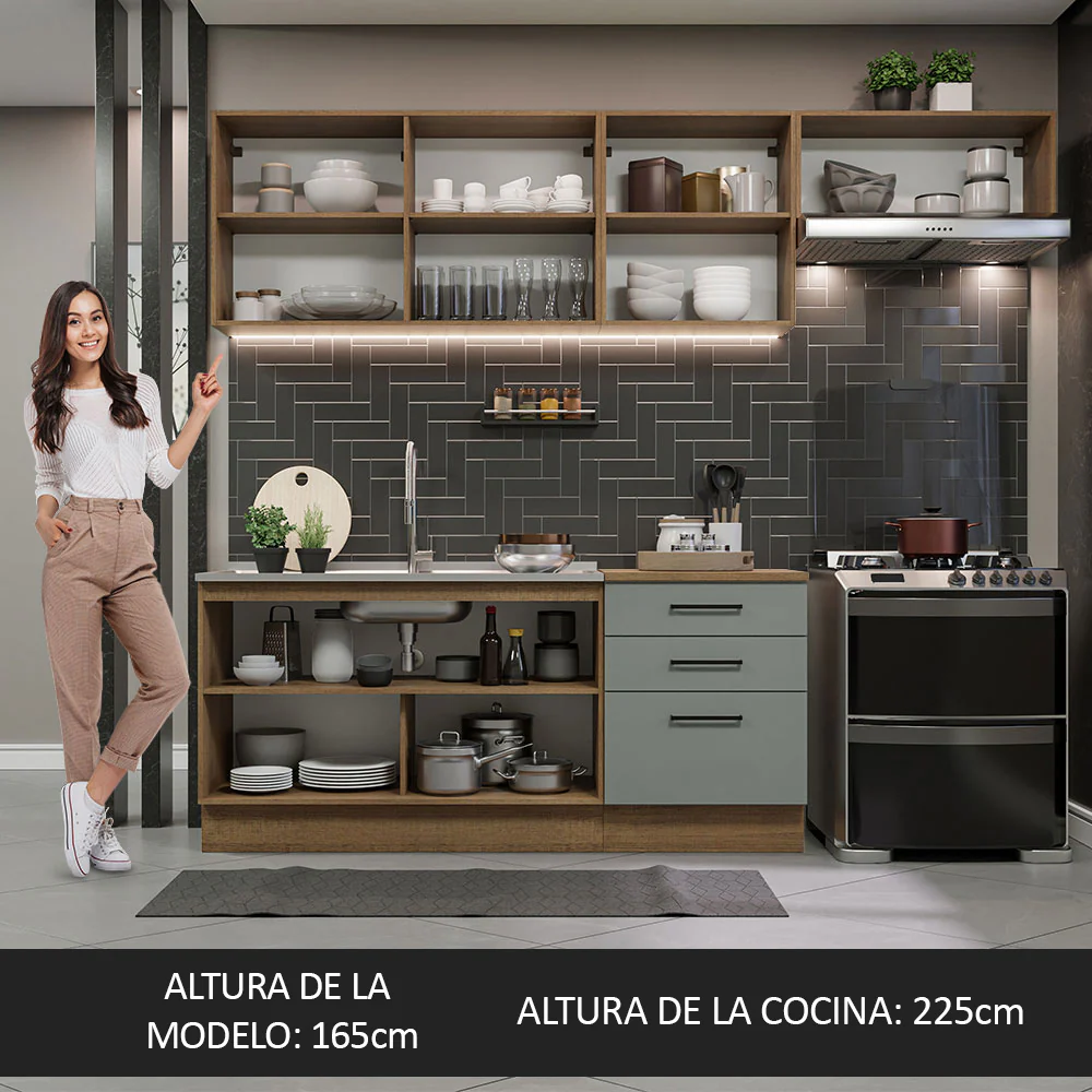 Combo completo de Cocina Madesa Agata 260cm MG 02 - Image 4