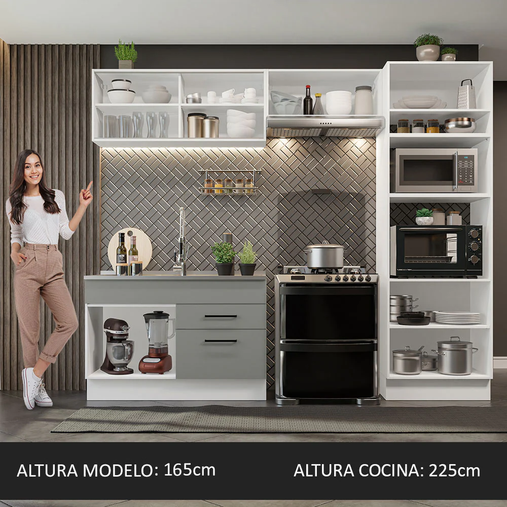Combo completo de Cocina Madesa Agata 270cm BG 05 - Image 4