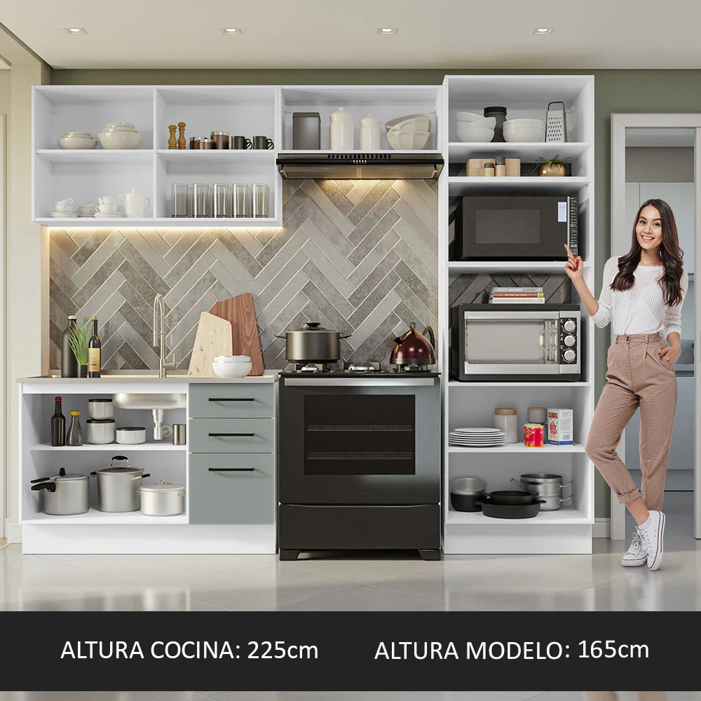 Combo completo de Cocina Madesa Agata 270cm BG 08 - Image 5