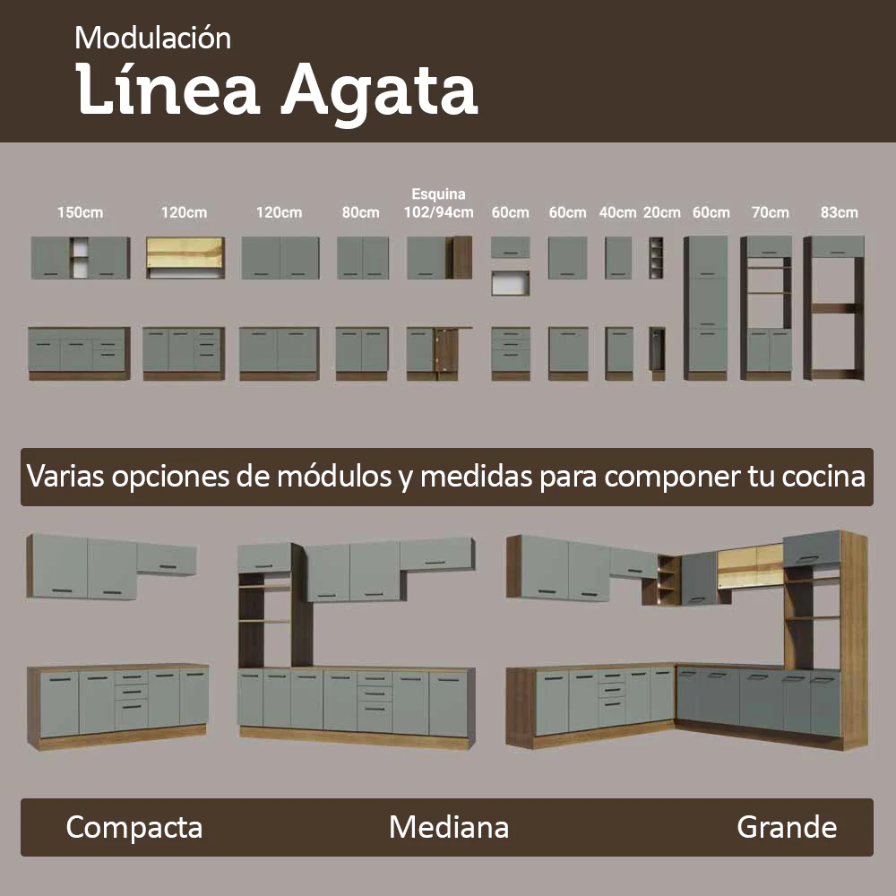 Combo completo de Cocina Madesa Agata 270cm MG 11 - Image 10