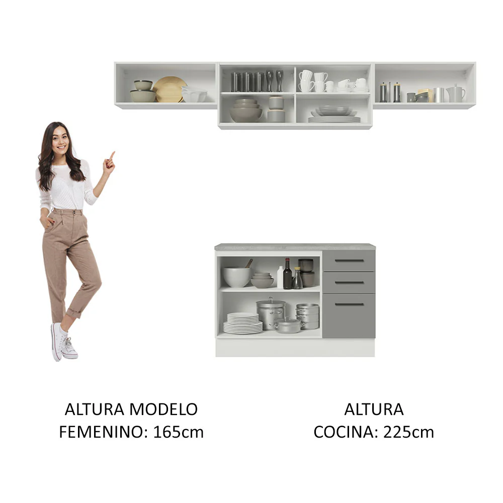 Combo completo de Cocina Madesa Agata 280cm BG 04 - Image 4